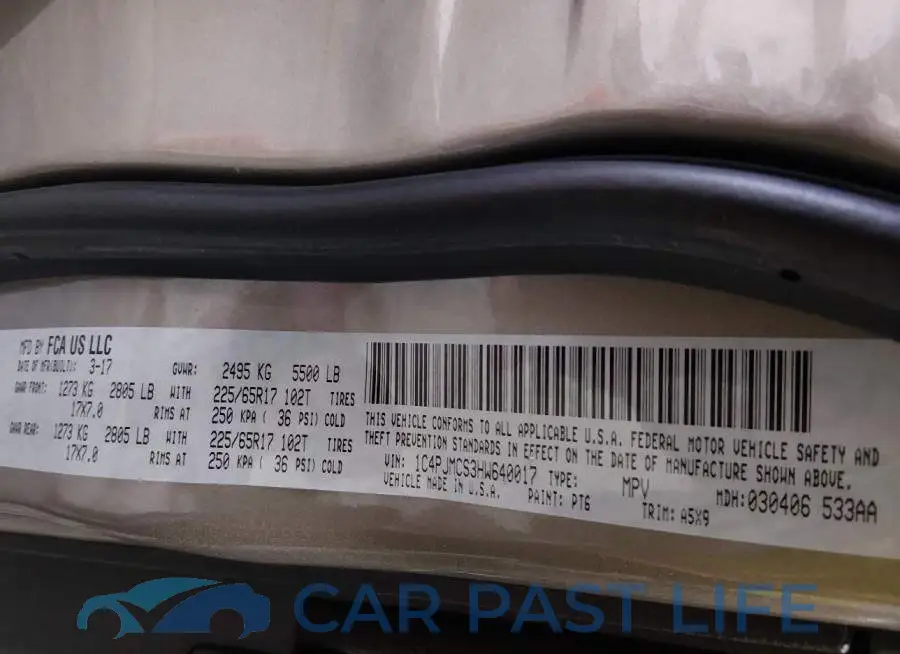 1C4PJMCS3HW640017# 9