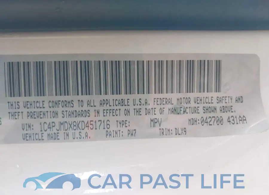 1C4PJMDX8KD451716# 9