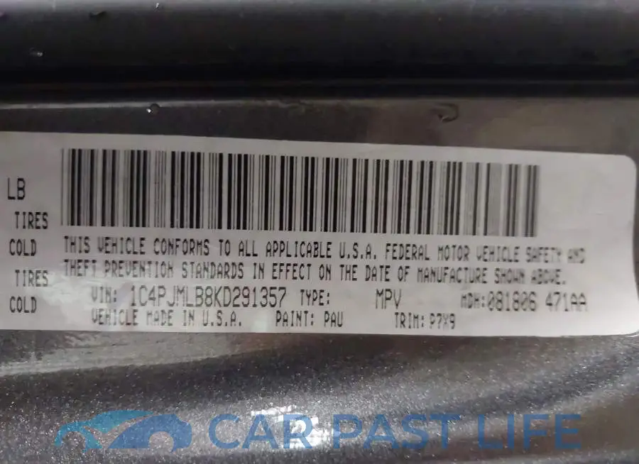 1C4PJMLB8KD291357# 9