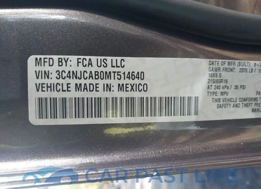 3C4NJCAB0MT514640# 9