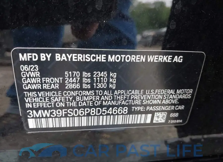 3MW39FS06P8D54668# 9