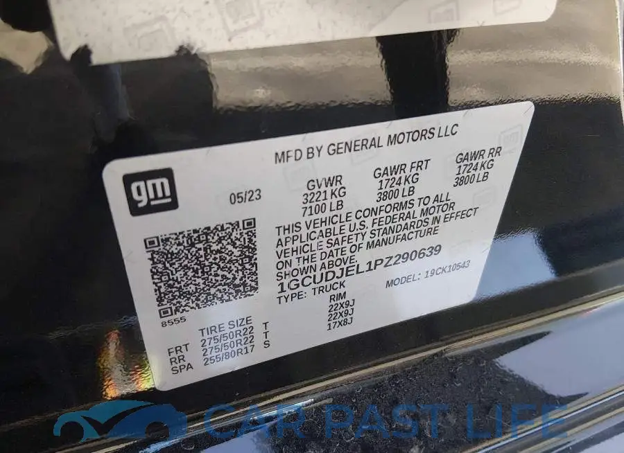 1GCUDJEL1PZ290639# 9