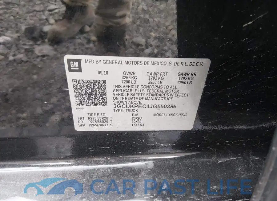 3GCUKPEC4JG550385# 9
