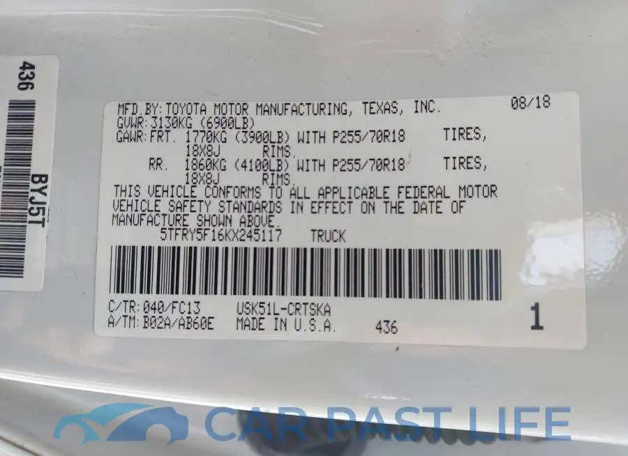 5TFRY5F16KX245117# 9