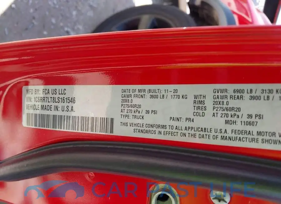 1C6RR7LT8LS161546# 9