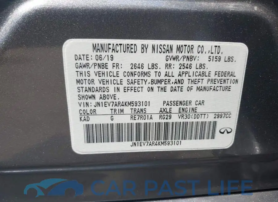 JN1EV7AR4KM593101# 9