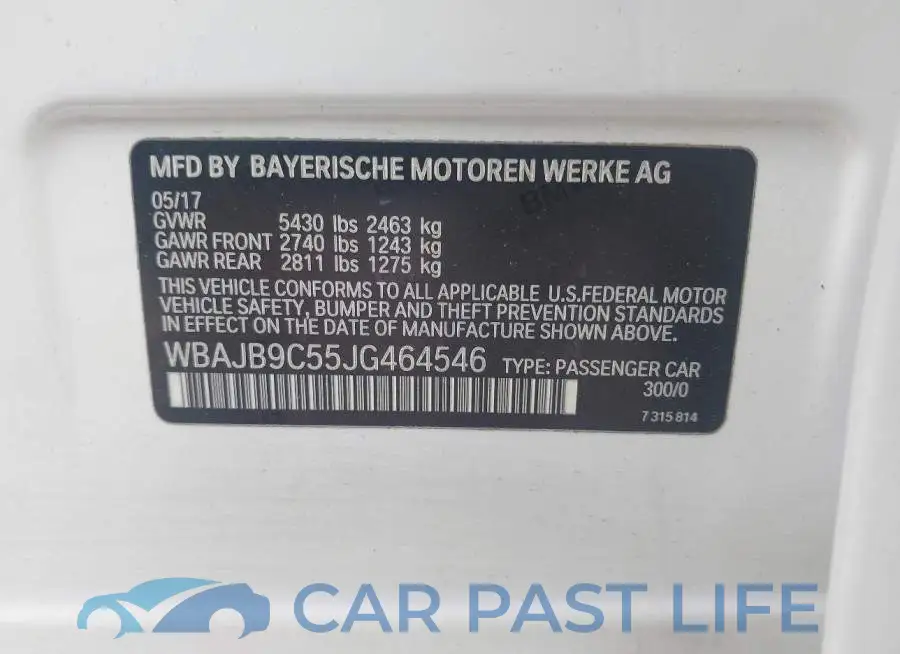 WBAJB9C55JG464546# 9