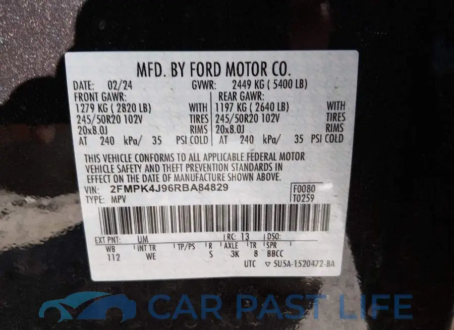 2FMPK4J96RBA84829# 9