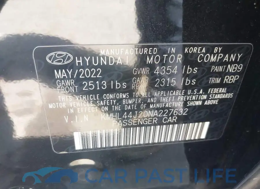 KMHL44J20NA227632# 9