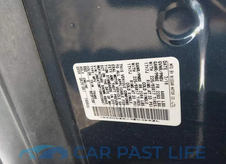 JN8AT2MT1GW020667# 9