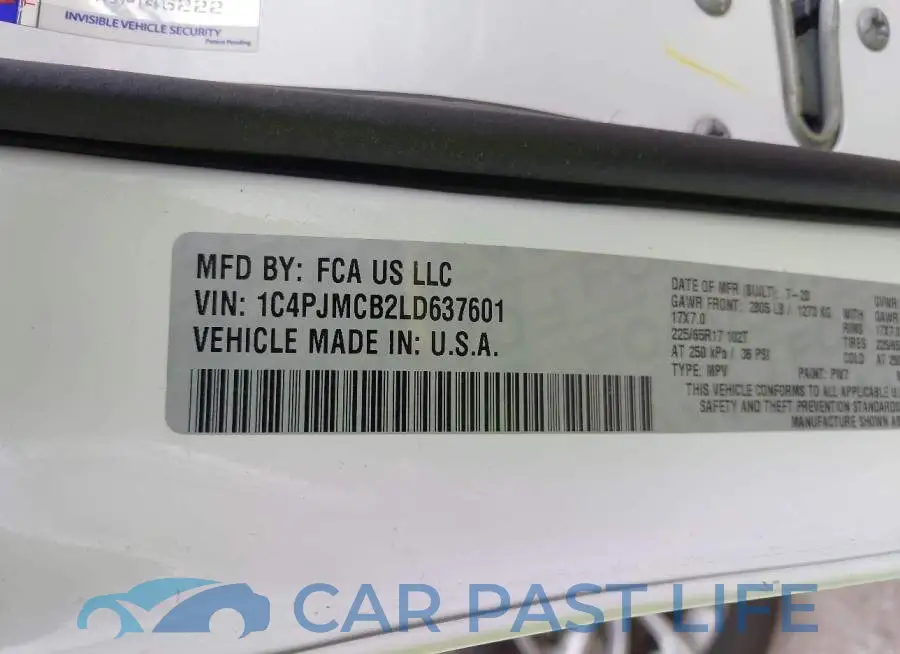 1C4PJMCB2LD637601# 9