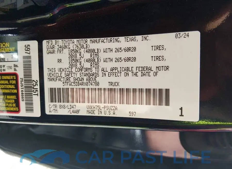 5TFWC5DB4RX074780# 9