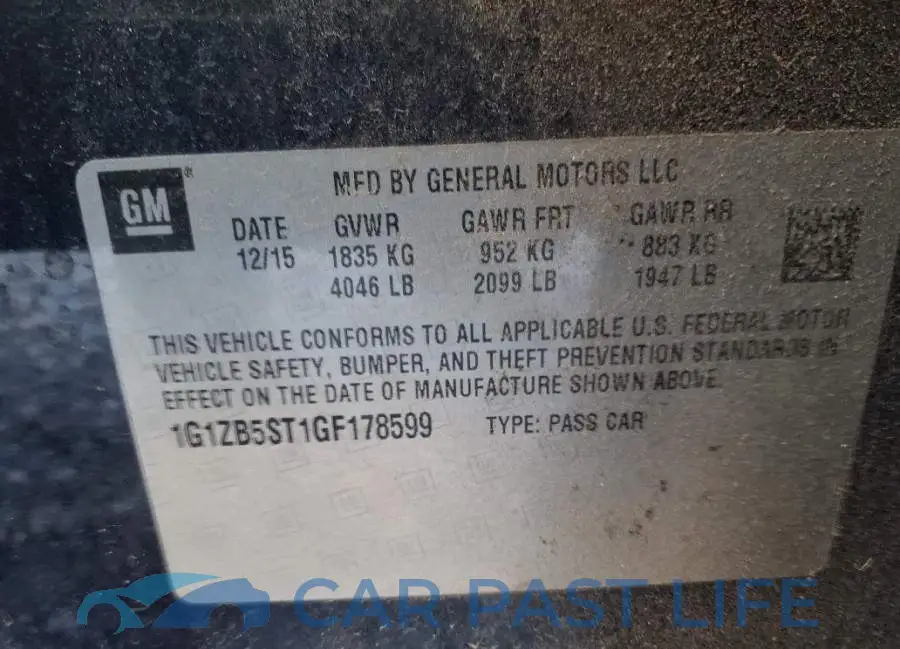 1G1ZB5ST1GF178599# 9