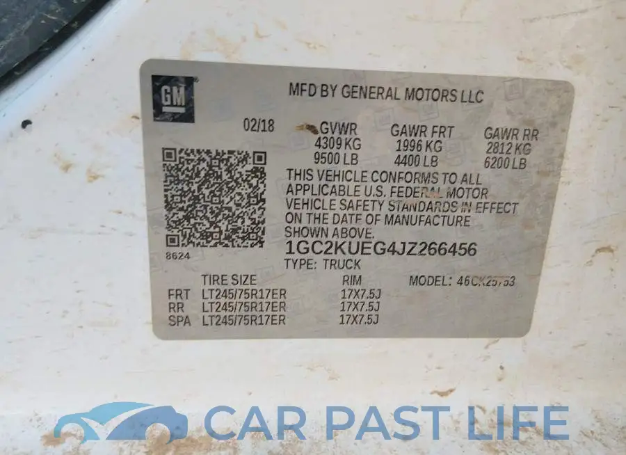 1GC2KUEG4JZ266456# 9