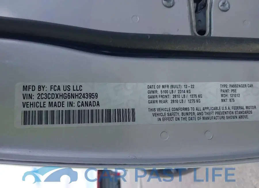 2C3CDXHG6NH243959# 9