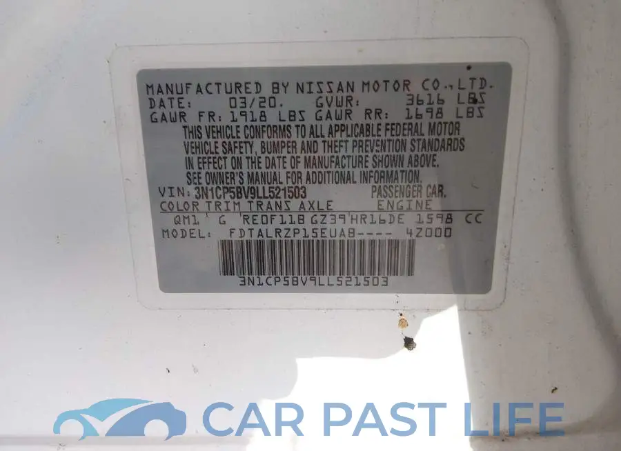3N1CP5BV9LL521503# 9