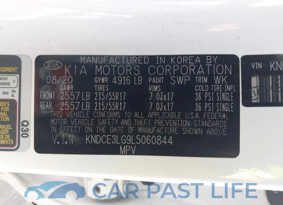 KNDCE3LG9L5060844# 9
