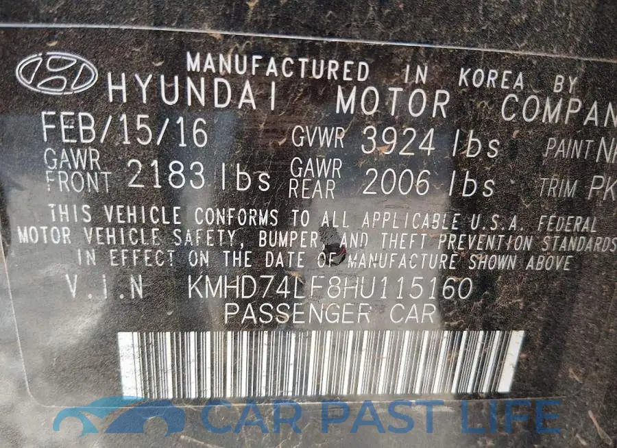 KMHD74LF8HU115160# 9
