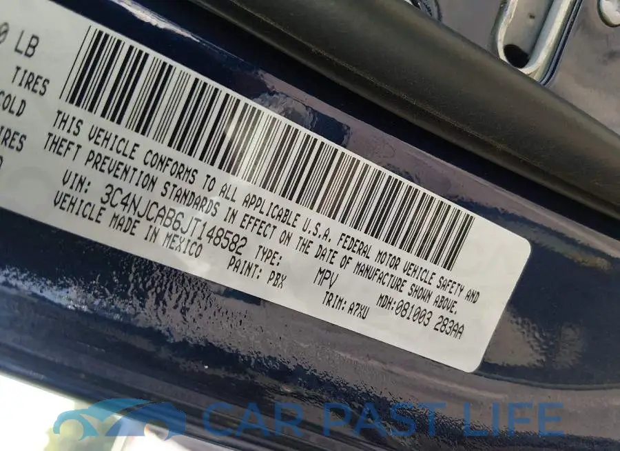 3C4NJCAB6JT148582# 9
