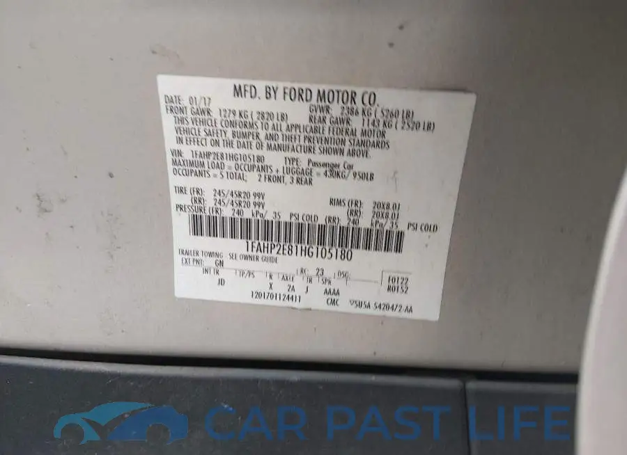 1FAHP2E81HG105180# 9