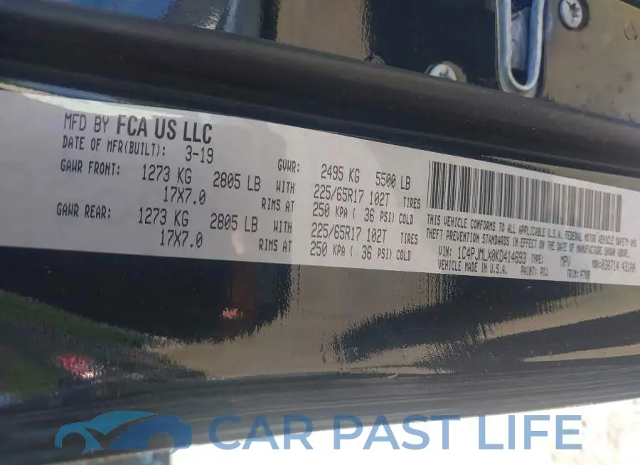 1C4PJMLX0KD414693# 9