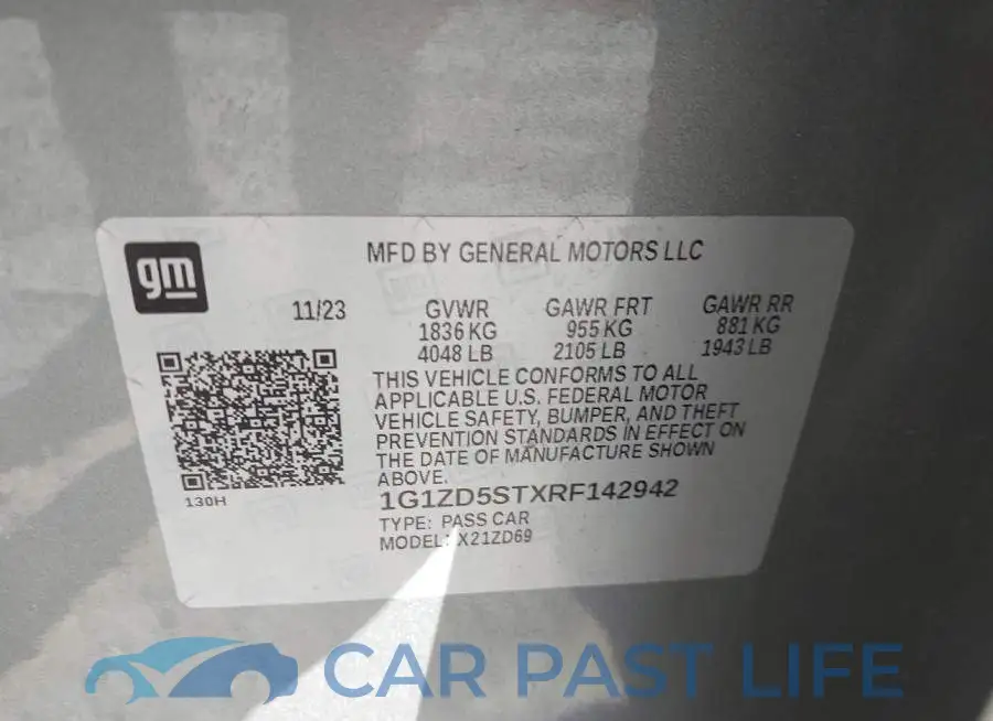 1G1ZD5STXRF142942# 9