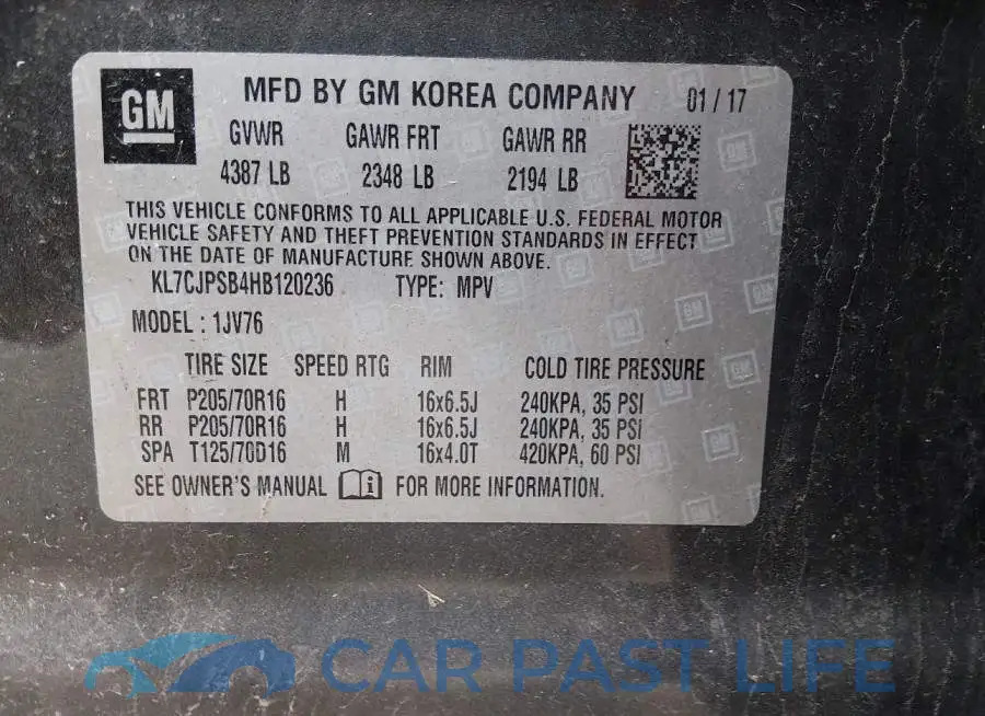 KL7CJPSB4HB120236# 9