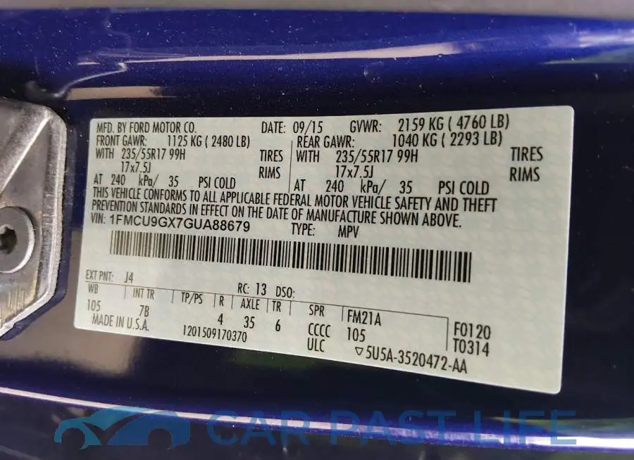 1FMCU9GX7GUA88679# 9