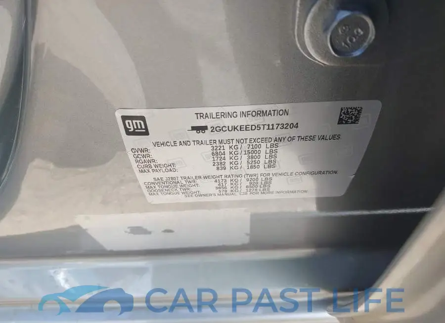2GCUKEED5T1173204# 9