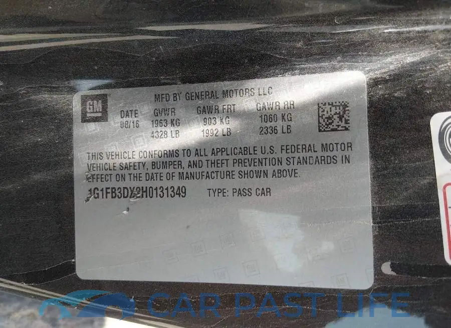 1G1FB3DX2H0131349# 9