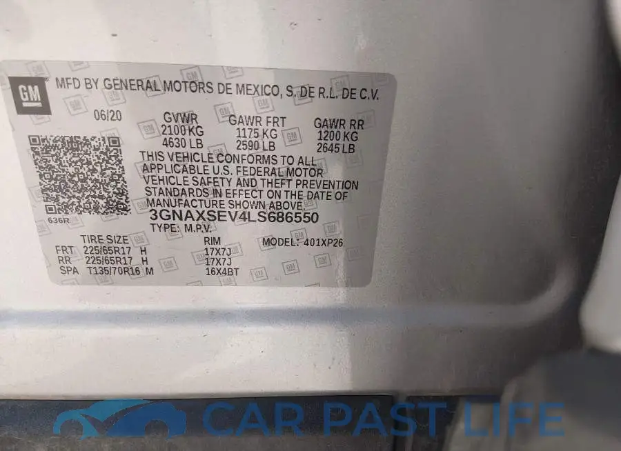 3GNAXSEV4LS686550# 9
