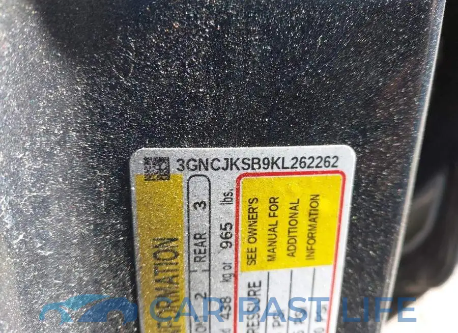 3GNCJKSB9KL262262# 9