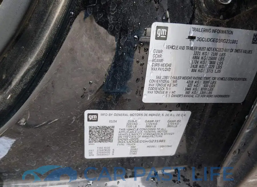 3GCUDGED1RG231881# 9