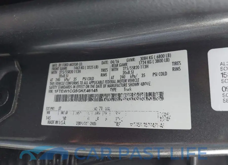 1FTEW1CG5GKE46145# 9