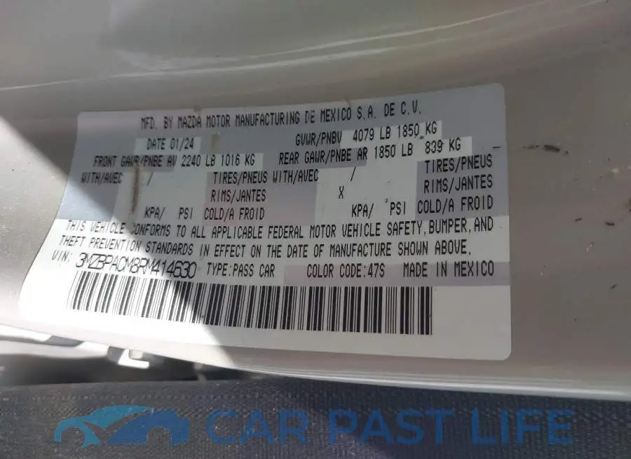 3MZBPACM8RM414630# 9