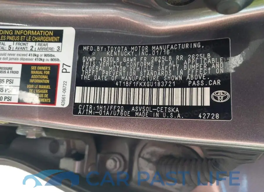 4T1BF1FKXGU183721# 9