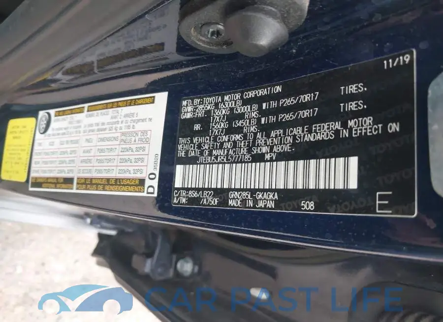 JTEBU5JR5L5777185# 9