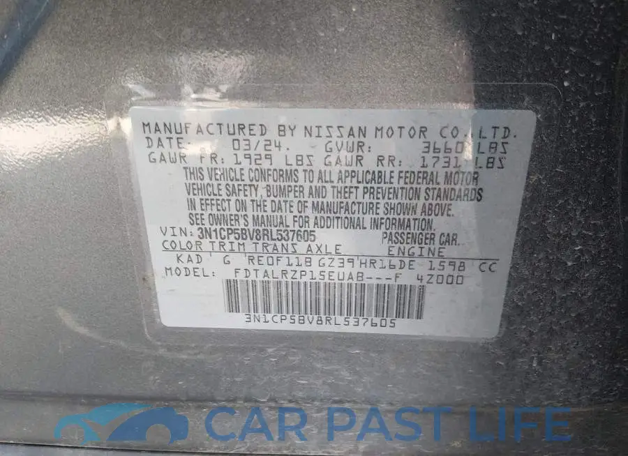 3N1CP5BV8RL537605# 9