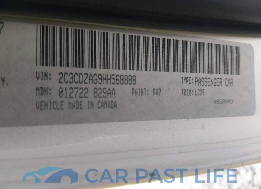 2C3CDZAG9HH568888# 9