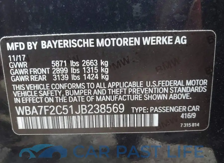 WBA7F2C51JB238569# 9