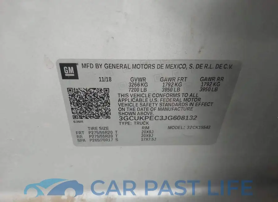 3GCUKPEC3JG608132# 9