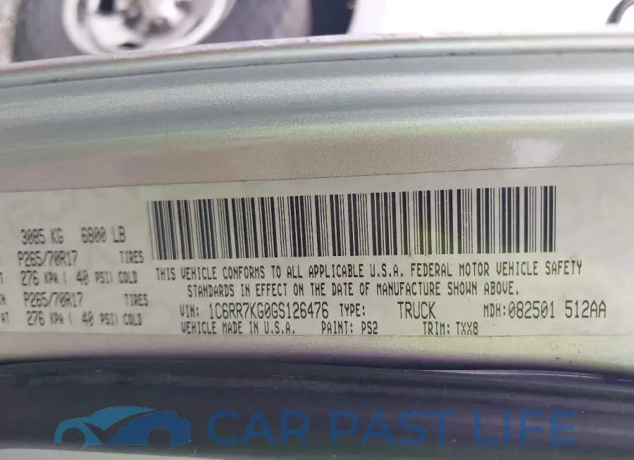 1C6RR7KG0GS126476# 9