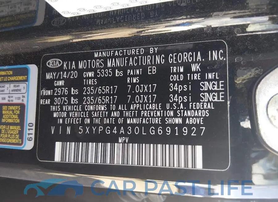 5XYPG4A30LG691927# 9