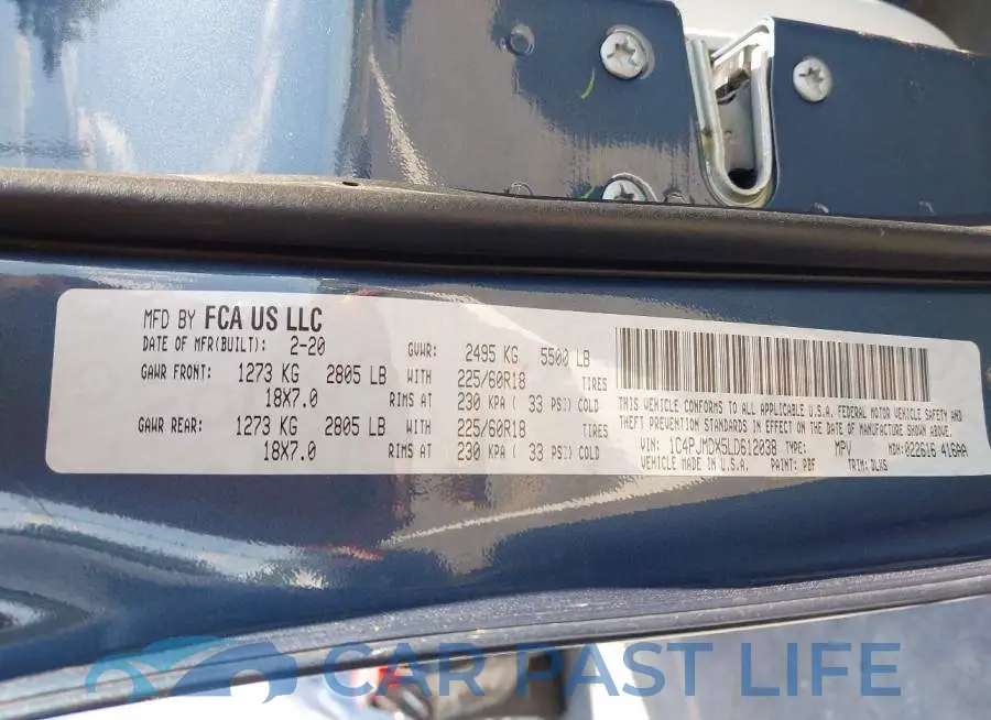 1C4PJMDX5LD612038# 9