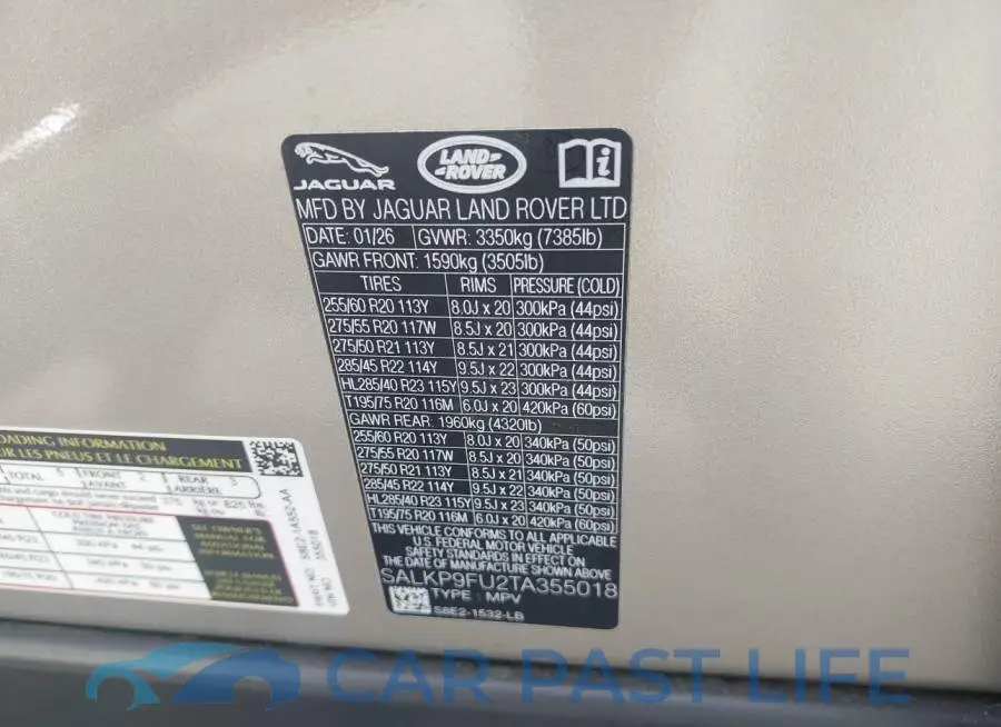SALKP9FU2TA355018# 9