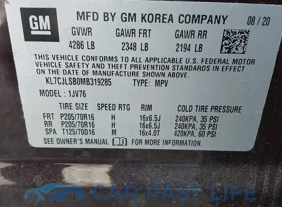 KL7CJLSB0MB319285# 9