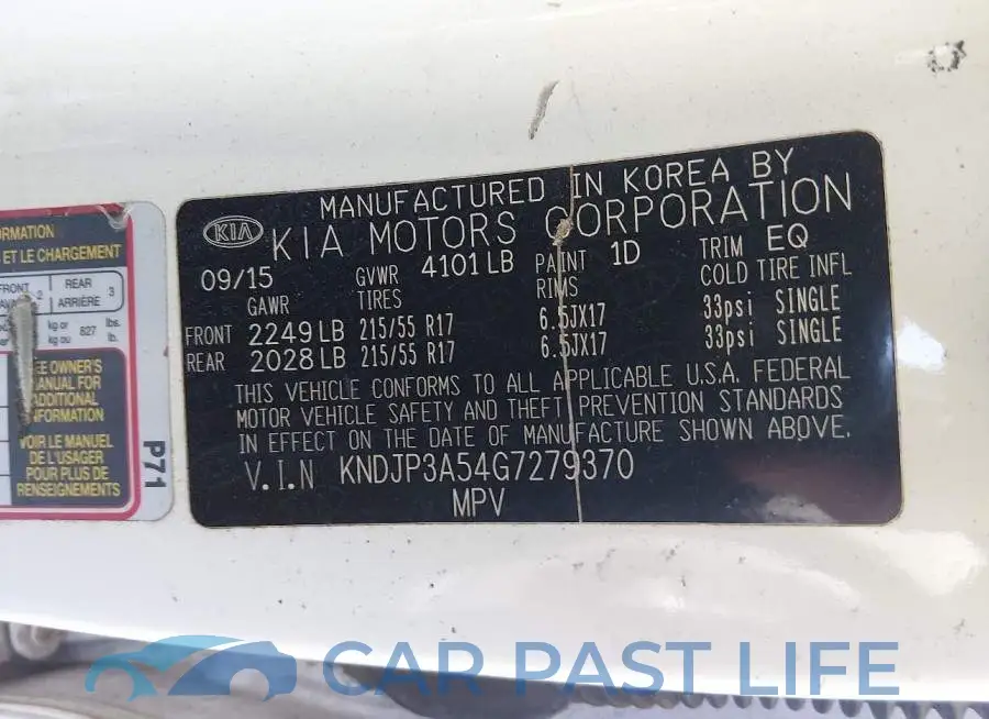 KNDJP3A54G7279370# 9