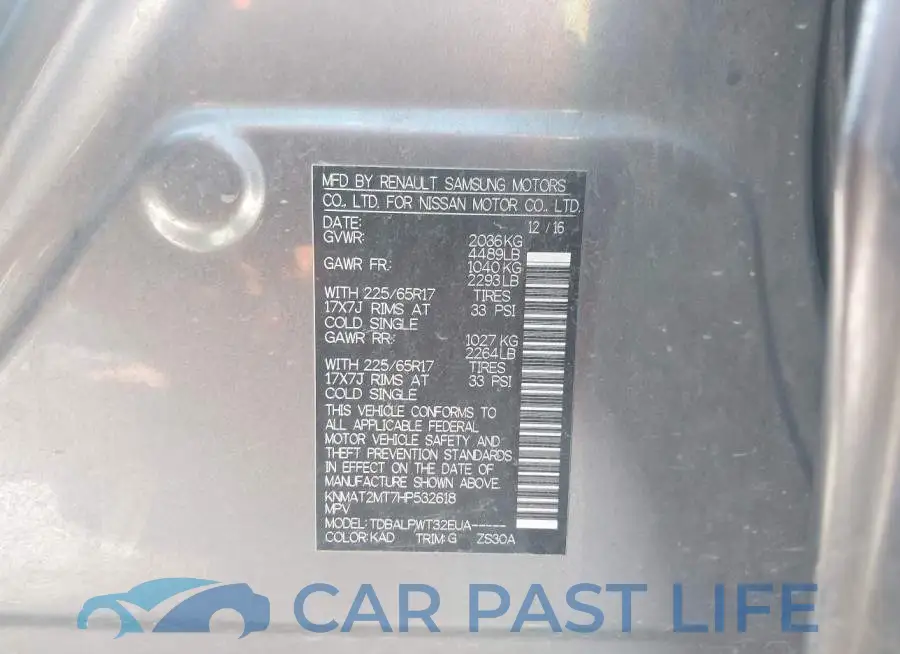 KNMAT2MT7HP532618# 9