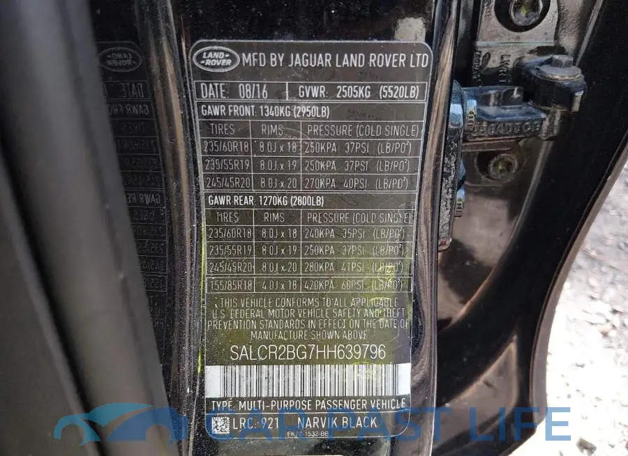 SALCR2BG7HH639796# 9
