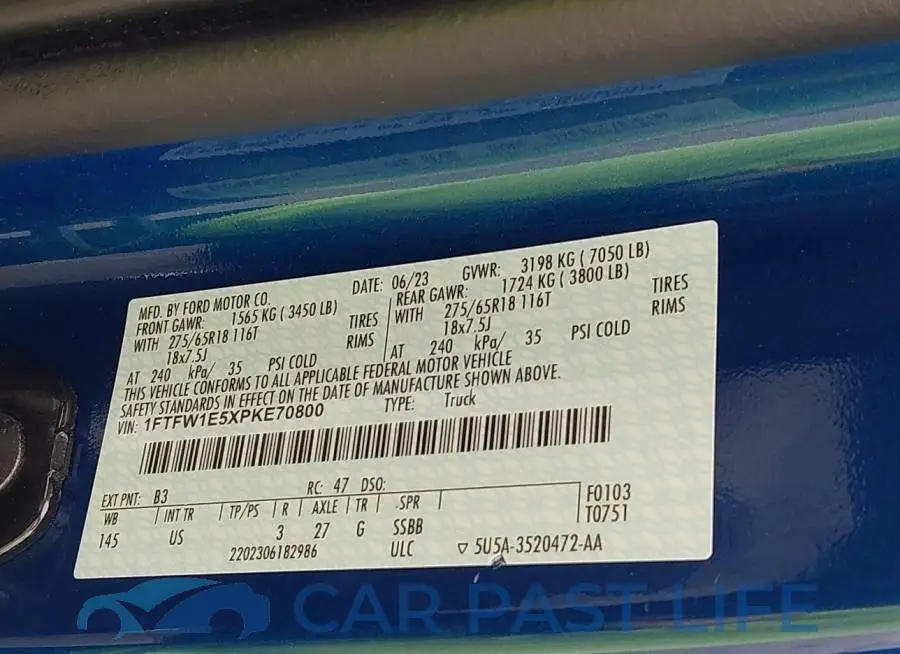 1FTFW1E5XPKE70800# 9